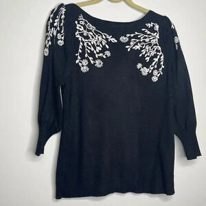 Rain + Rose Black Pull Over Sweater